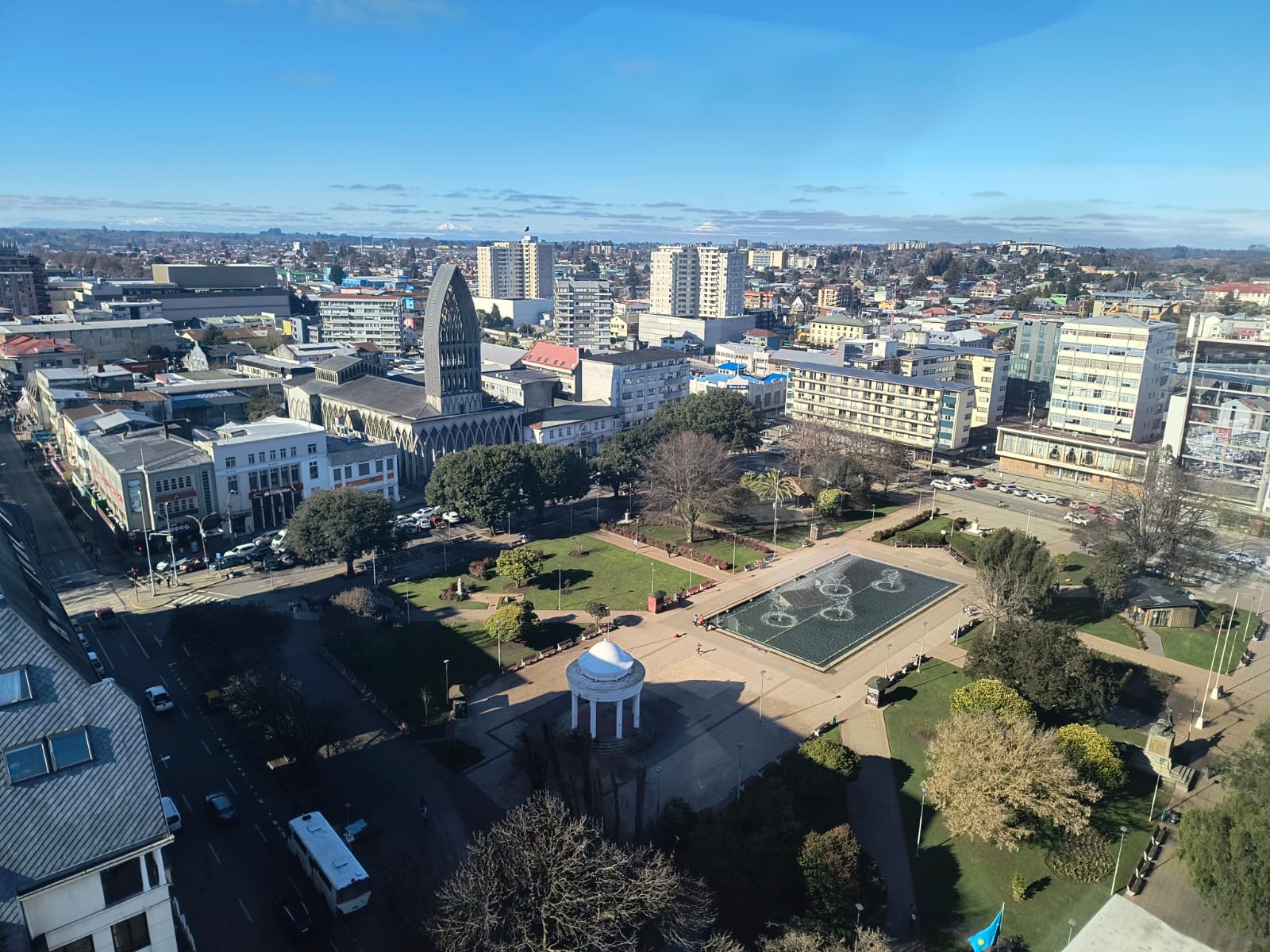 Centro de Osorno visto desde altura